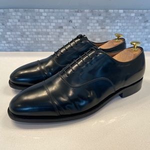 Johnston & Murphy Black Toe Cap Oxford - Size 10 EEE